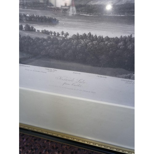 343 - Four Vintage Prints DepictingLake Windermere, The Vale of Grasmere, Keswick Lake, Rydal the prints l... 