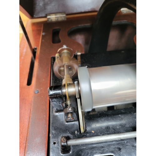 300A - Thomas Edison Amberola Cylinder Phonograph in Mahogany in Working Order Comes with Winding Key Missi... 