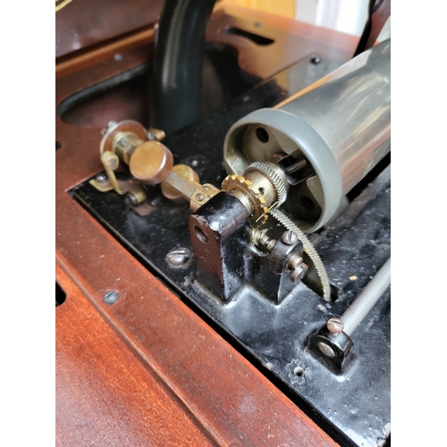 300A - Thomas Edison Amberola Cylinder Phonograph in Mahogany in Working Order Comes with Winding Key Missi... 