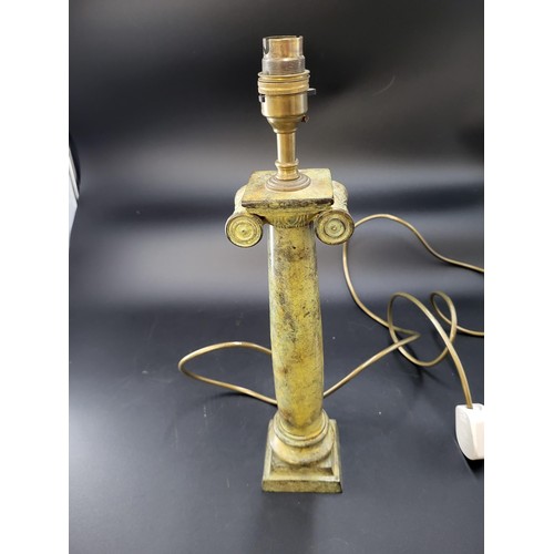 113 - Metal Column Lamp Base Height 31cm