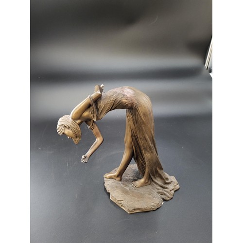 119 - Cast Bronze Alabaster Figurine 