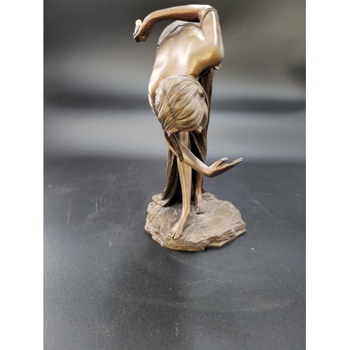 119 - Cast Bronze Alabaster Figurine 
