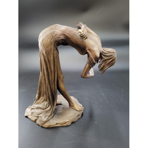 119 - Cast Bronze Alabaster Figurine 