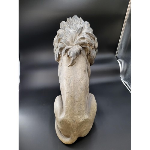 120 - Large Lion Sculpture Hollow Resin, Height 48cm