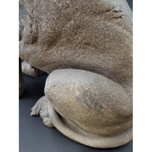 120 - Large Lion Sculpture Hollow Resin, Height 48cm