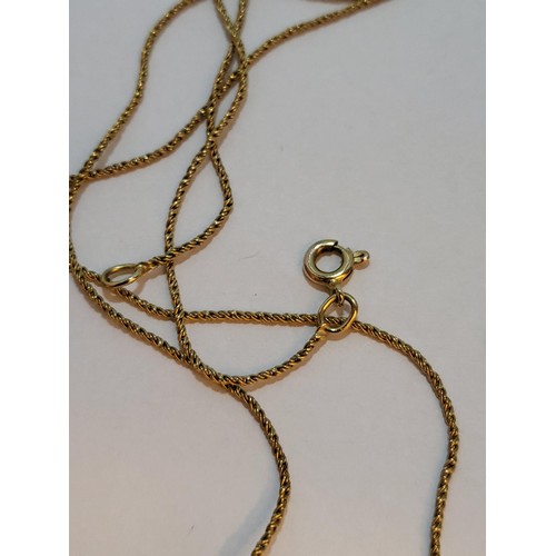 16 - Three 9ct Gold Chains Measure 48cm Unclasped all Fully Hallmarked (Weight 7g)