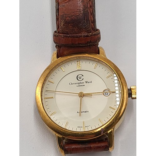 42 - Christopher Ward Visible Movement Gents Automatic Watch in Working Order Strap is a Little Worn But ... 