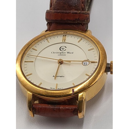 42 - Christopher Ward Visible Movement Gents Automatic Watch in Working Order Strap is a Little Worn But ... 