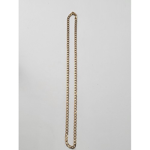 64 - 9ct Gold Curb Chain Measures 50cm Long Unclasped (Weighs 7.8g)
