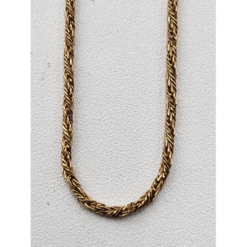 65 - 18ct Gold Necklace Measures 40cm Long Unclasped (Weighs 3.3g)
