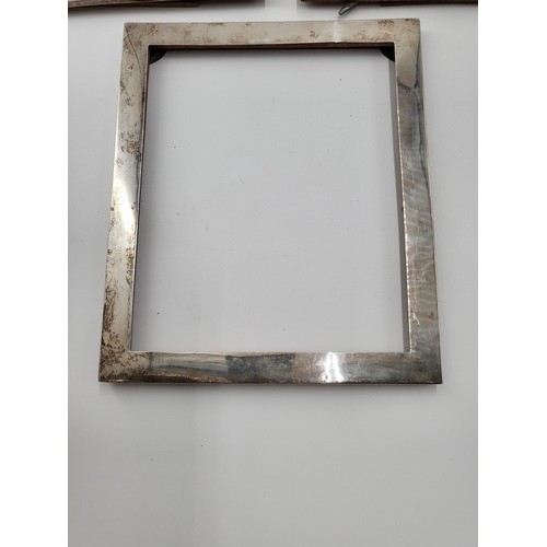 66 - Three Sterling Silver Photo Frames Measures Largest 24.5cm Tall by 20.5cm Wide Smallest 24cm tall by... 