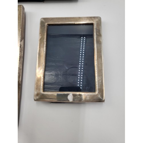67 - Three Sterling Silver Photo Frames Measures Largest 24.5cm Tall by 24.5cm Wide Smallest 16cm tall by... 