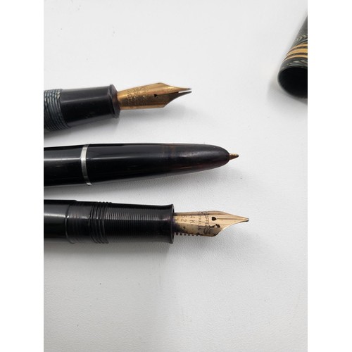 72 - Three Vintage Pens Includes Conway Stewart 14ct Gold Nib, Sheaffer 14ct Gold Nib, Parker 17 Pen