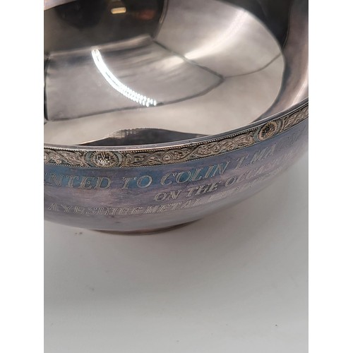 74 - Sterling Silver Quaich with Presentation Inscription on Front Presented 1998 Hallmarked Edinburgh ( ... 