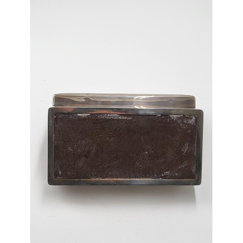 75 - Sterling Silver Cigarette Box in Nice Condition Measures 17.5cm Long by 9cm Deep