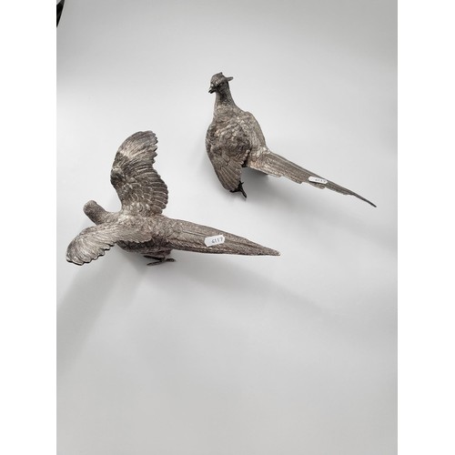 87 - Pair of Solid Sterling Silver Pheasant Centerpieces in Stunning condition Fully Hallmarked Under The... 