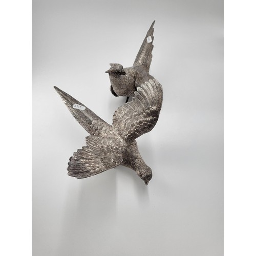 87 - Pair of Solid Sterling Silver Pheasant Centerpieces in Stunning condition Fully Hallmarked Under The... 