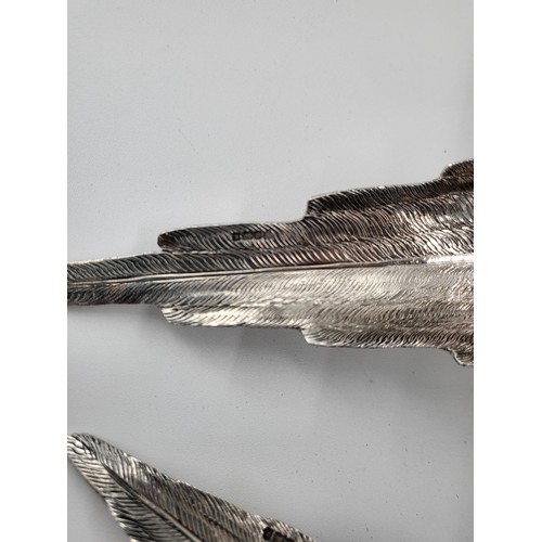 87 - Pair of Solid Sterling Silver Pheasant Centerpieces in Stunning condition Fully Hallmarked Under The... 
