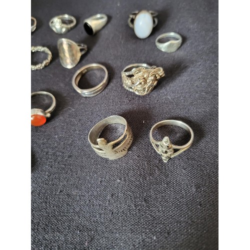 33 - Small Lot of Sterling Rings (Weight 34g)