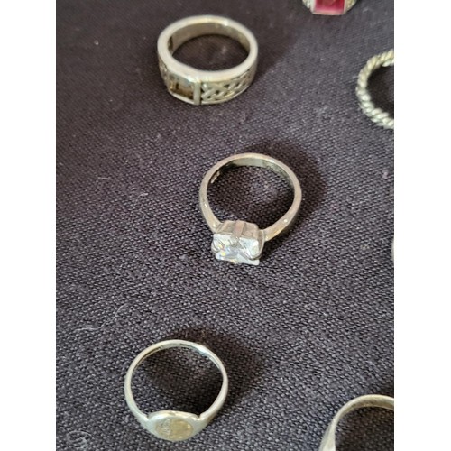 33 - Small Lot of Sterling Rings (Weight 34g)