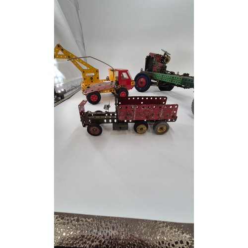 110 - Three Vintage Meccano Vehicles Great Detail in Engine Area in Large One