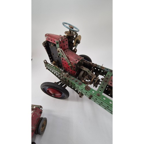 110 - Three Vintage Meccano Vehicles Great Detail in Engine Area in Large One