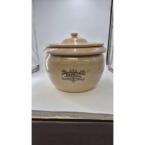 105 - Doulton & Lambeth Rare Pottery Bread Pan with Lid Height 29cm Very Rare to Find Complete Lid
