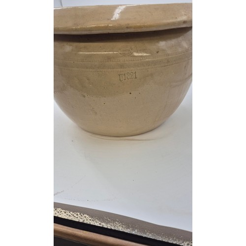 105 - Doulton & Lambeth Rare Pottery Bread Pan with Lid Height 29cm Very Rare to Find Complete Lid