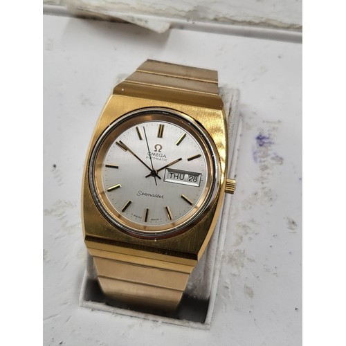 81 - 1970's Omega Automatic Seamaster All Original Strap & Back Plate, Strap Fits 9inch Circumference... 