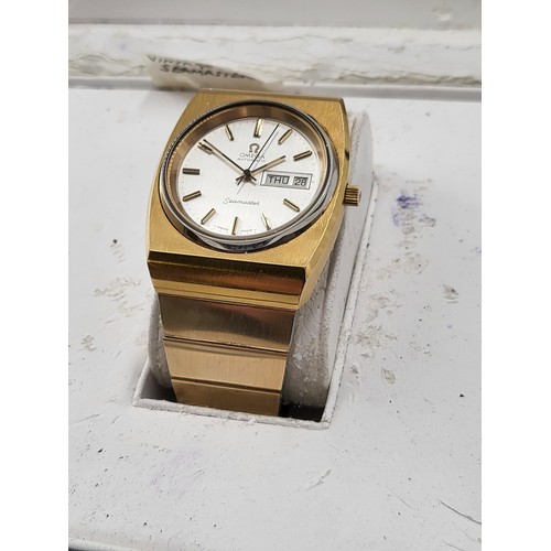81 - 1970's Omega Automatic Seamaster All Original Strap & Back Plate, Strap Fits 9inch Circumference... 