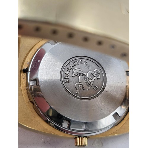 81 - 1970's Omega Automatic Seamaster All Original Strap & Back Plate, Strap Fits 9inch Circumference... 