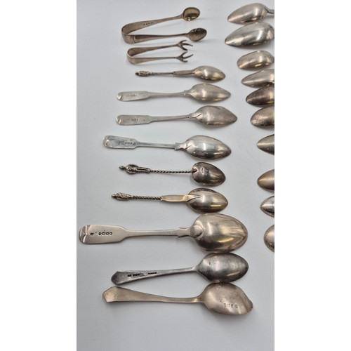 134 - Collection of Silver Spoons and TongsWeight 341g