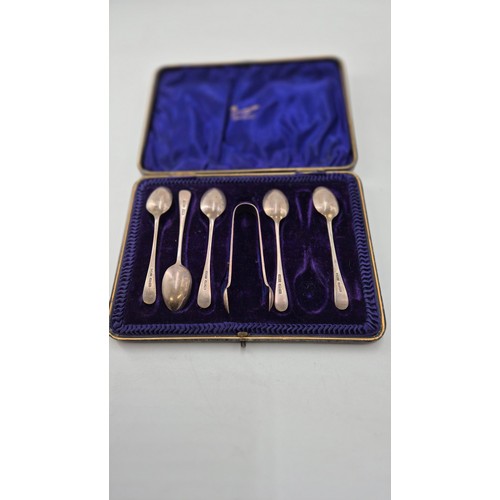 140 - Five Sterling Silver Teaspoons in CaseWeight 81g