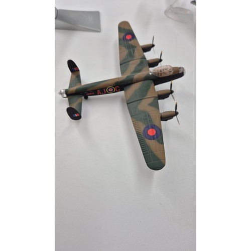 145 - Five Model Corgi AirplanesDakota Length 14cm Wings 20cm Sunderland Length 19cm Wings 24cm Mustang Le... 