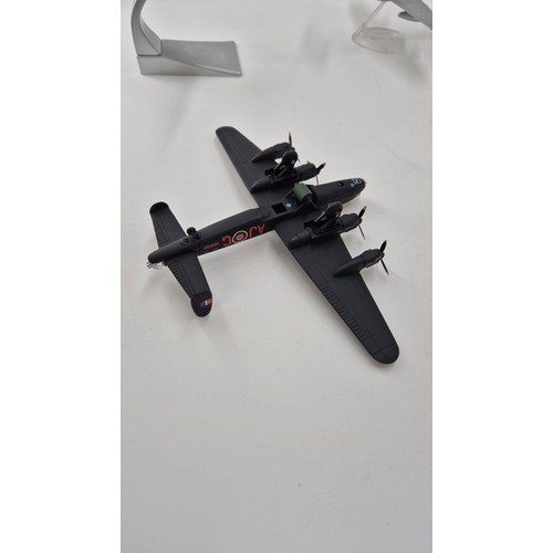 145 - Five Model Corgi AirplanesDakota Length 14cm Wings 20cm Sunderland Length 19cm Wings 24cm Mustang Le... 