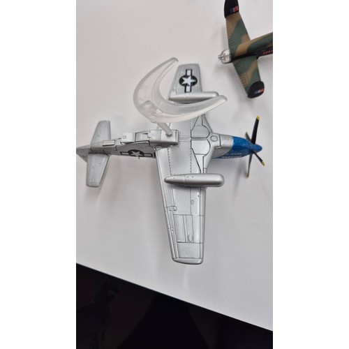 145 - Five Model Corgi AirplanesDakota Length 14cm Wings 20cm Sunderland Length 19cm Wings 24cm Mustang Le... 