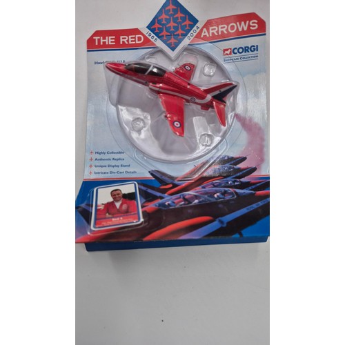 147 - Six Corgi Red Arrow Model Aircrafts. Three New in Boxes.Length 10cm x Wings 9cm