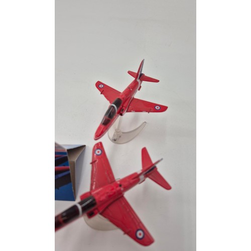 147 - Six Corgi Red Arrow Model Aircrafts. Three New in Boxes.Length 10cm x Wings 9cm