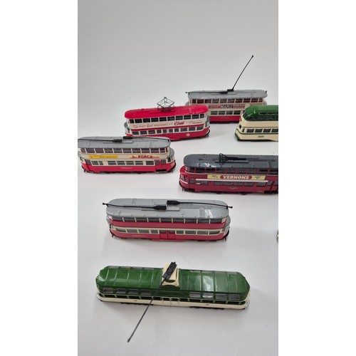 154 - Ten Corgi Model TramsLength Approx. 17cm