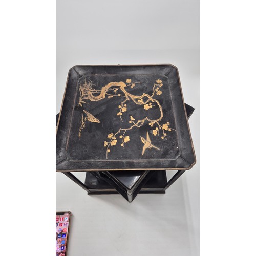 171 - Chinoiserie Revolving Jewellery Unit Height 34cmLength 27cmWidth 27cm