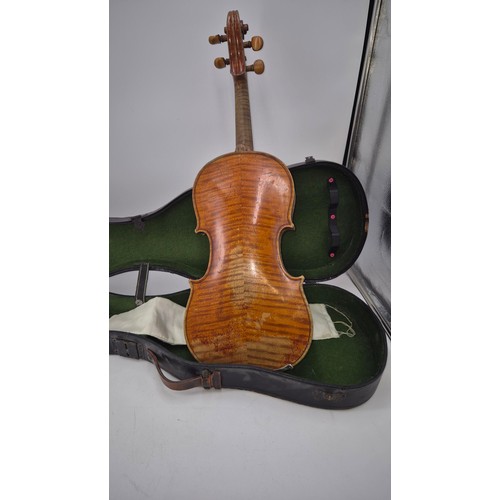 172 - Hawkes @ Son The Professor Violin Dated 1902 and Glasser Violin BowCase Lenth 77cmWidth 23cmHeight 1... 