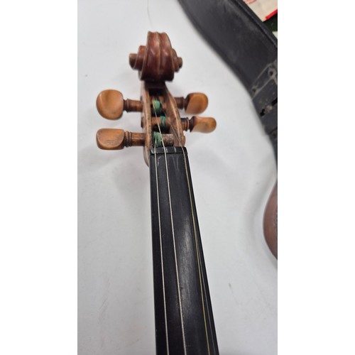 172 - Hawkes @ Son The Professor Violin Dated 1902 and Glasser Violin BowCase Lenth 77cmWidth 23cmHeight 1... 