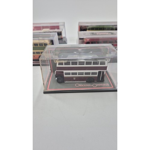 174 - Six Corgi Original Omnibus Buses in Plastic Cases