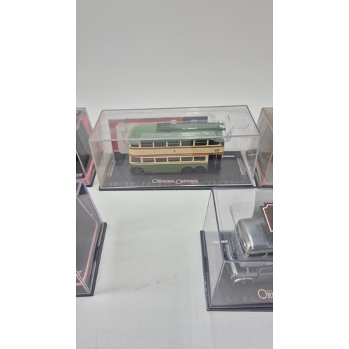 176 - Eight Corgi Original Omnibus in Plastic Cases