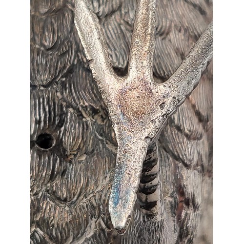 87 - Pair of Solid Sterling Silver Pheasant Centerpieces in Stunning condition Fully Hallmarked Under The... 