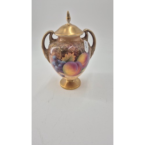 197 - Royal Worcester Lidded UrnHeight 18cm