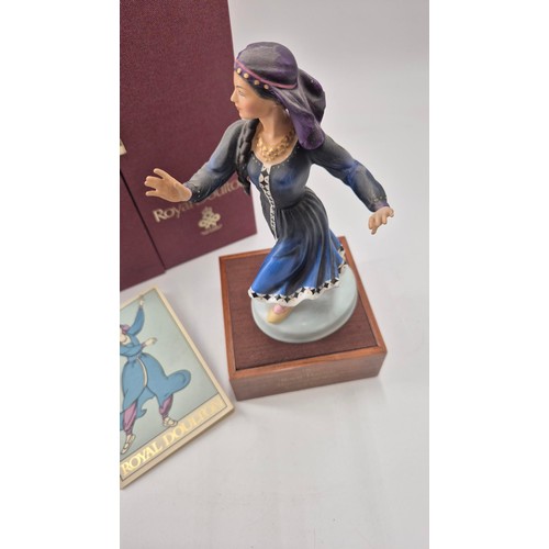 202 - Royal Doulton Kurdish Dancer Figure and Wooden Base No 225/750 (Boxed)Height 22cm