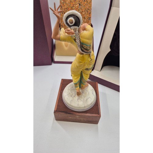 204 - Royal Doulton Indian Temple Dancer Figure 287/750 (Boxed)Height 24cm