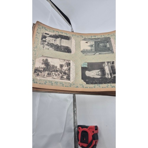 209 - Large French Postcard Album (Carte Postales) Contains Antique French PostcardsLength 38cm x Width 29... 