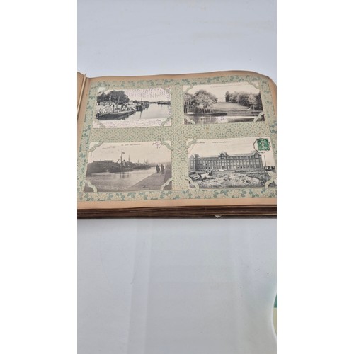 209 - Large French Postcard Album (Carte Postales) Contains Antique French PostcardsLength 38cm x Width 29... 